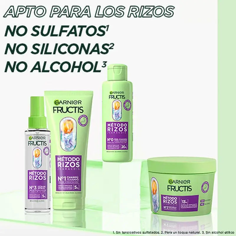 Garnier Fructis Método Rizos Champú Nº1 Para Rizos Hidratados Durante 72H 200Ml