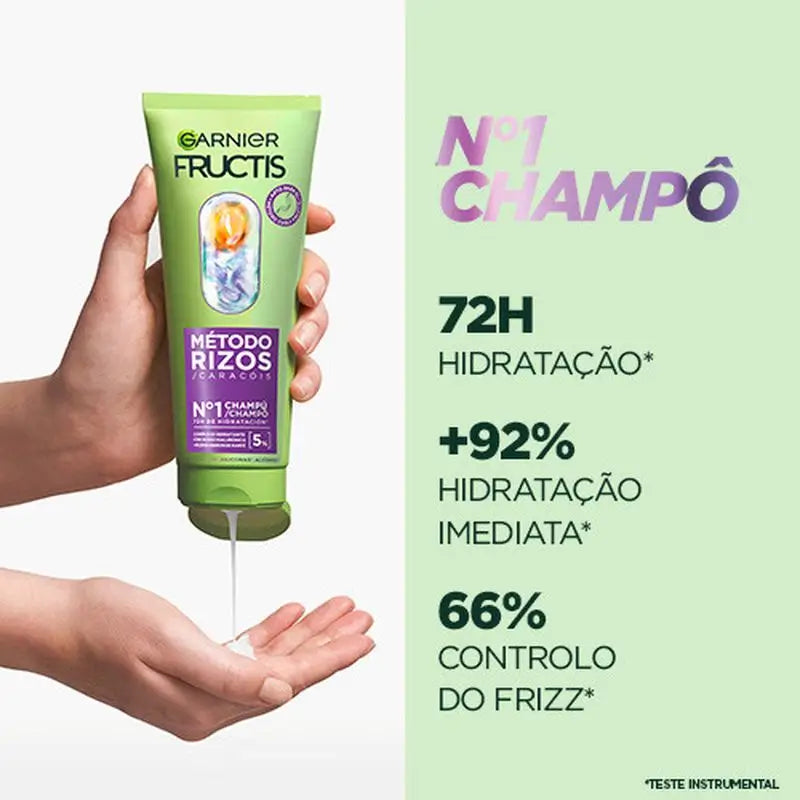 Garnier Fructis Método Rizos Champú Nº1 Para Rizos Hidratados Durante 72H 200Ml