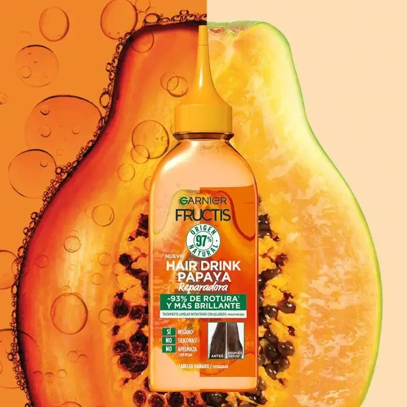 Garnier Fructis Tratamiento Lamelar Hair Drink Papaya Reparadora, 200Ml