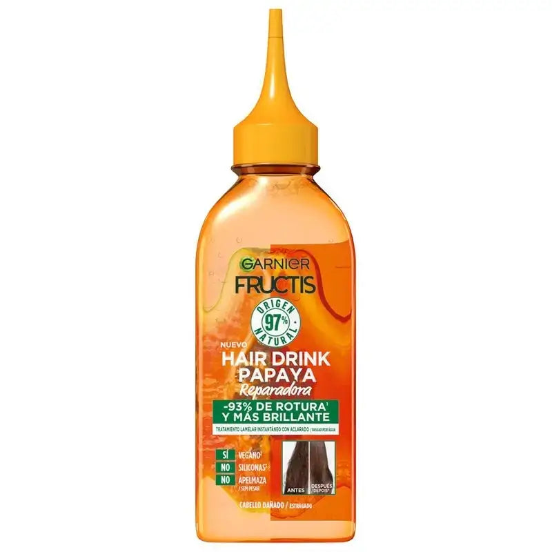 Garnier Fructis Tratamiento Lamelar Hair Drink Papaya Reparadora, 200Ml