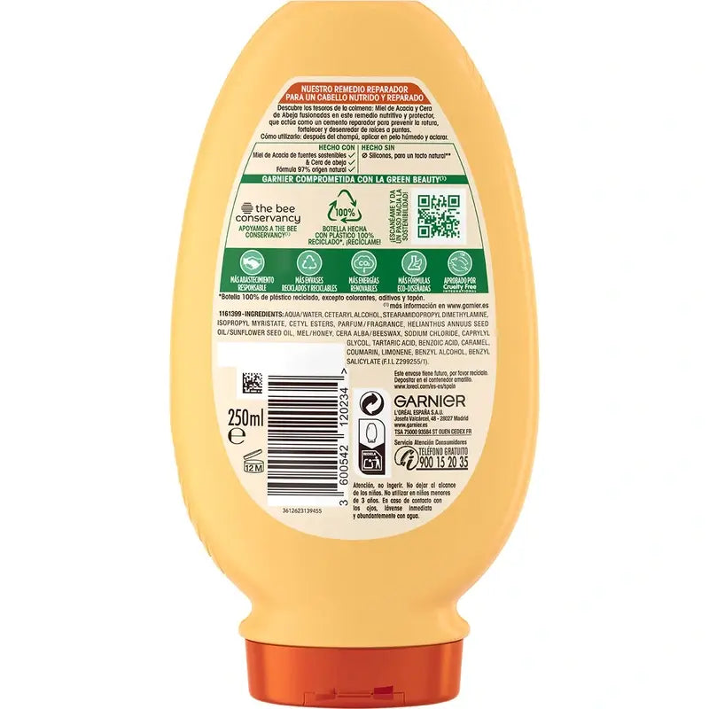 Garnier Original Remedies Acondicionador Reparador Tesoros De Miel, 250 Ml