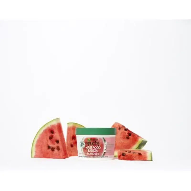 GarnierFructis Hair Food Sandía Mascarilla 3 En 1 Revitalizante Para Cabello Apagado, Sin Vida 400 Ml