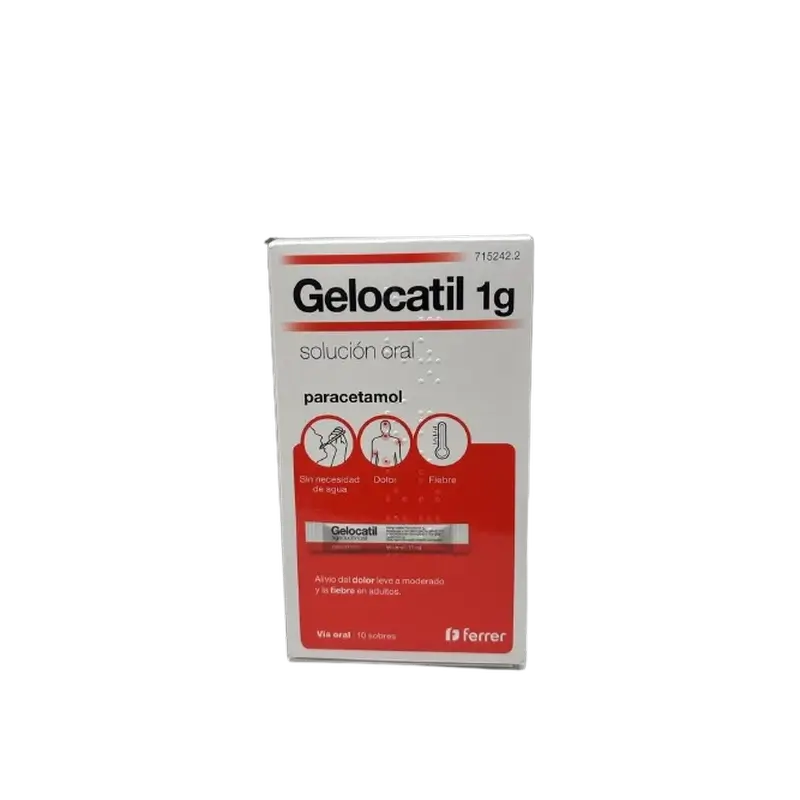 Gelocatil 1g Solución Oral, 10 Sobres