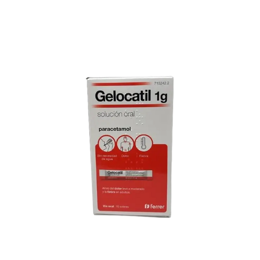 Gelocatil 1g Solución Oral, 10 Sobres