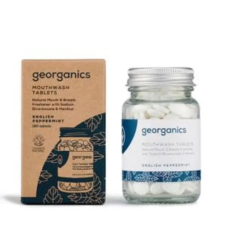 Georganics Enjuage Bucal Menta 180Pastillas. 