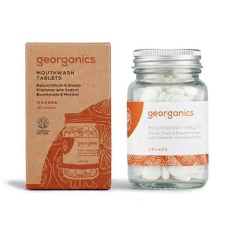 Georganics Enjuage Bucal Naranja 180Pastillas. 