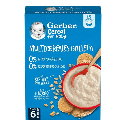 Gerber Multicereales Galleta 0%0%, 270 gr