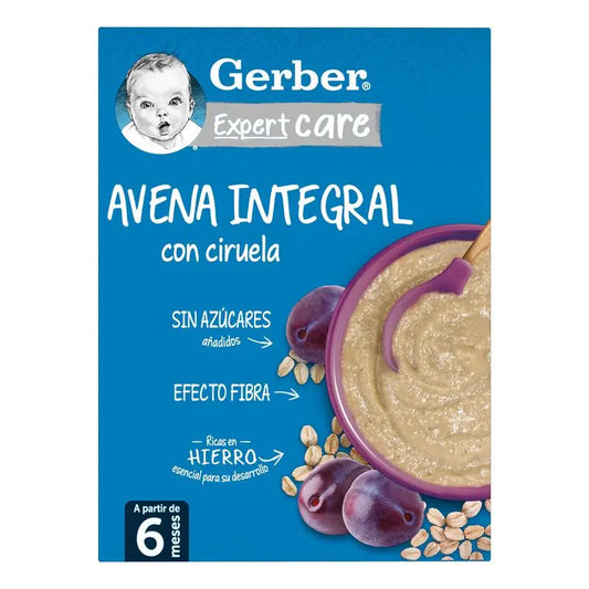 Gerber Papilla Avena y Ciruela, 250 gr