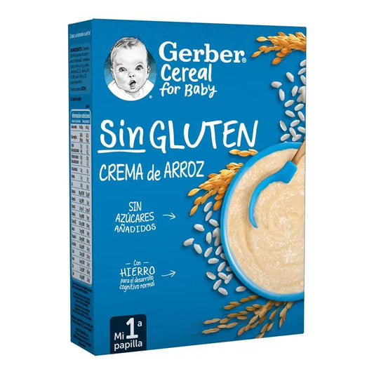 GERBER Papilla Sin Gluten Crema de Arroz 250g