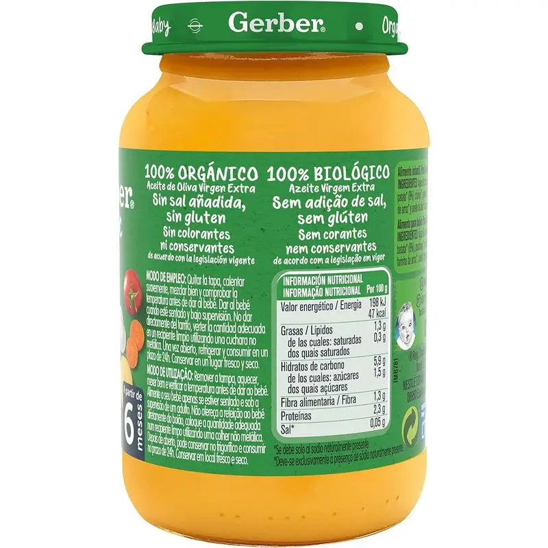 Gerber Tarritos Savoury De Orgánico Hortalizas Ternera , 190g  x 6 unidades