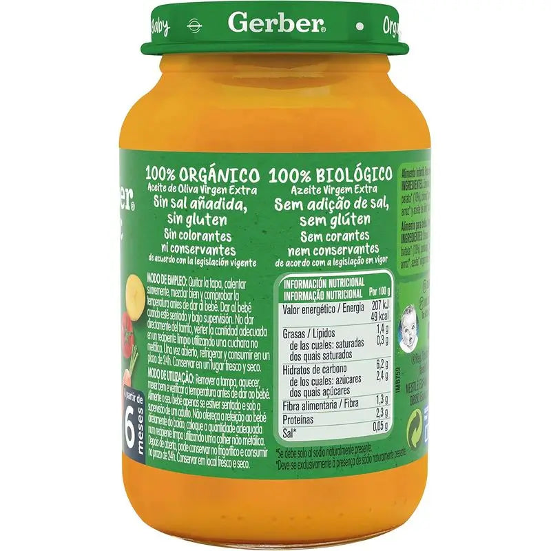 Gerber Tarritos Savoury De Orgánico Zanahoria Tomate Pavo , 190g  x 6 unidades