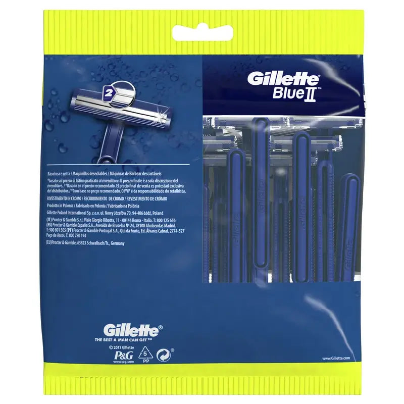 Gillette Blueii Maquinillas Desechables Para Hombre , 20 unidades