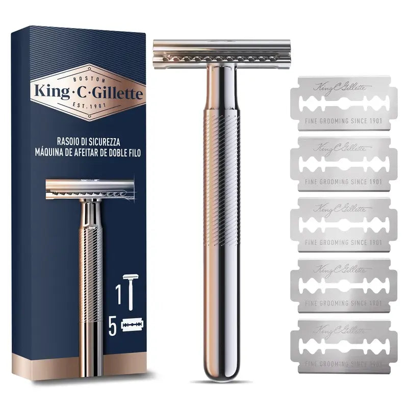 Gillette King C. Maquinilla De Afeitar Doble Filo Barba + 5 Cuchillas