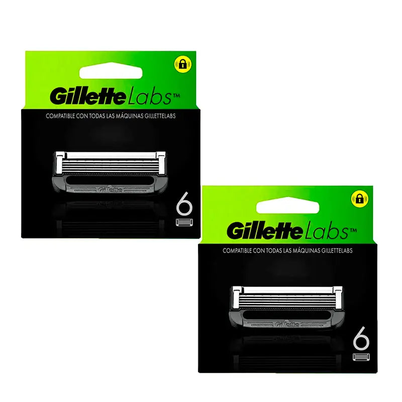 Gillette Labs Recambios, 6 x 2 unidades