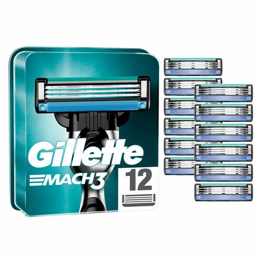 Gillette Mach3 Recambio Hombre, 12 Recambios