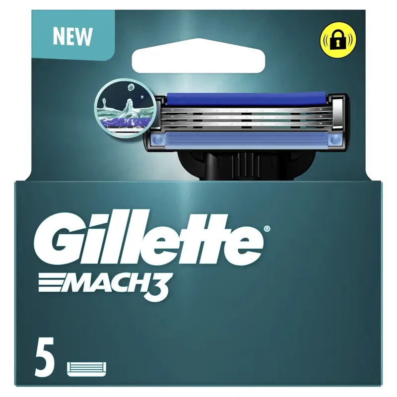 Gillette Mach3 Recambios Para Maquinillas De Afeitar Para Hombre , 5 unidades