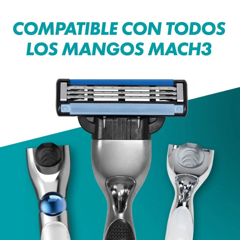 Gillette Mach3 Recambios Para Maquinillas De Afeitar Para Hombre , 5 unidades