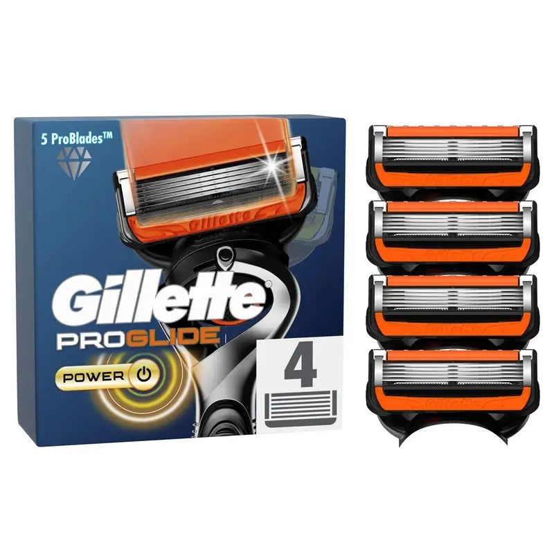 Gillette Proglide Power Recambios Para Maquinilla De Afeitar Para Hombre , 4 unidades