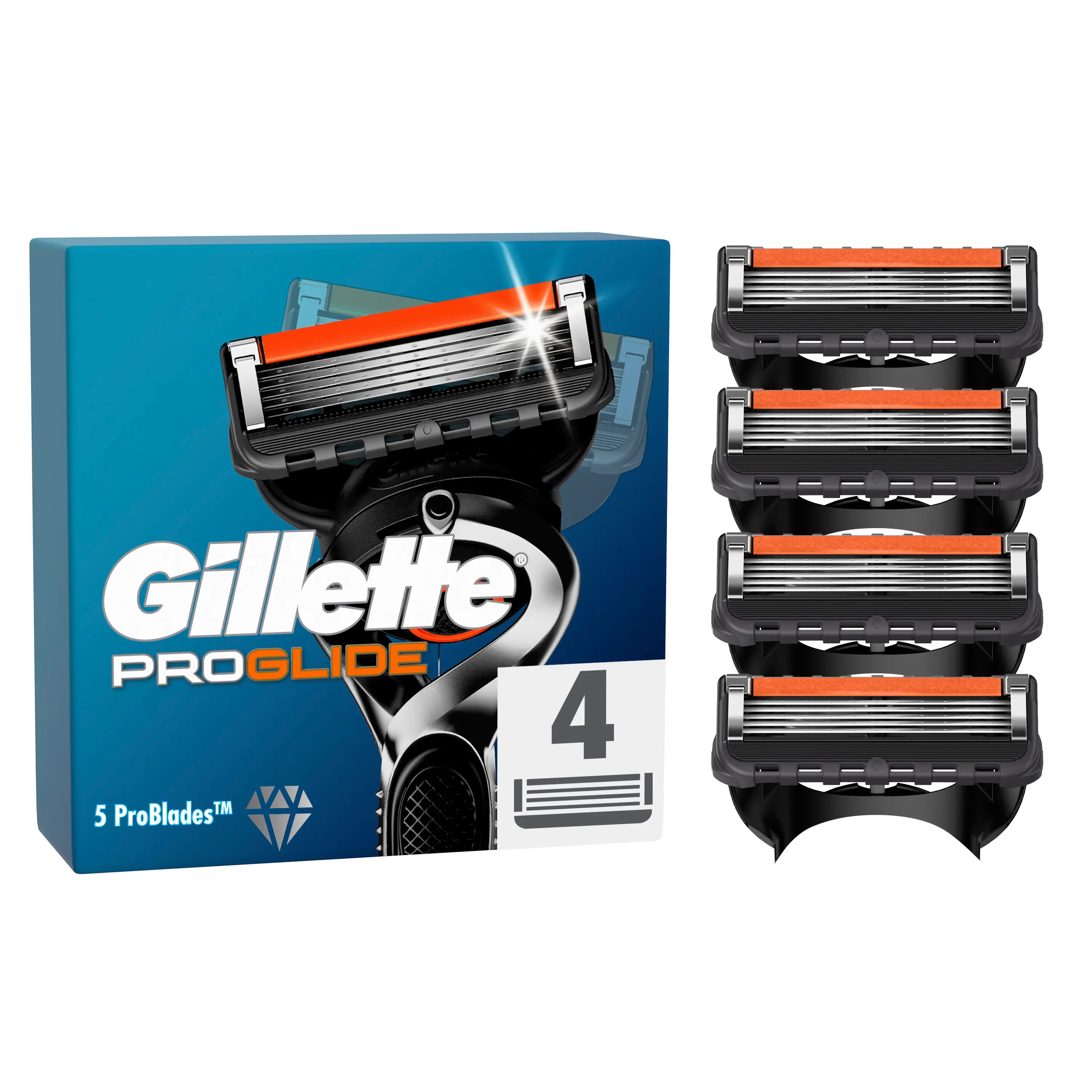 Gillette Proglide Recambios Para Maquinilla De Afeitar Para Hombre , 4 unidades