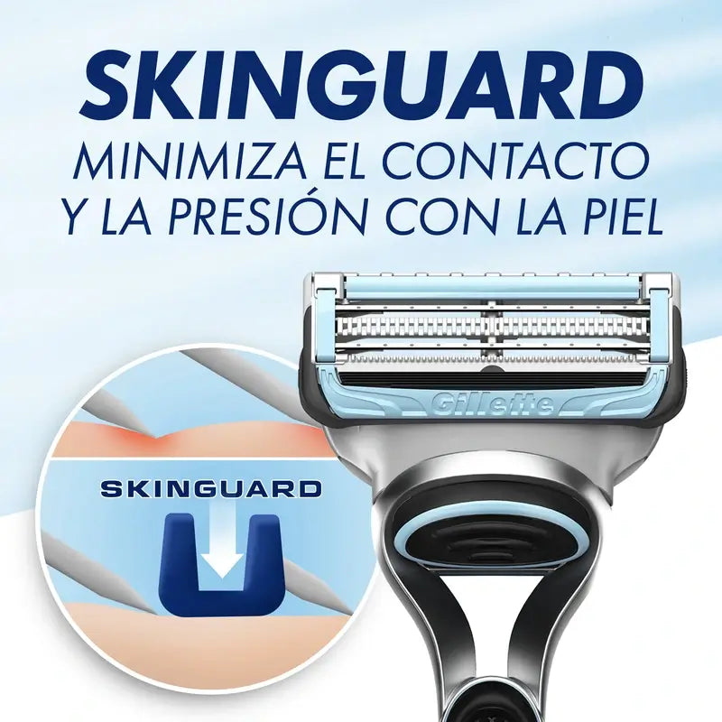 Gillette Recambios Skinguard Sensitive Compatible Con Mangos Fusion , 3 unidades