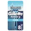 Gillette Sensor3 Cool Maquinillas Desechables Hombre Banda Lubricante Eucalipto, 8 unidades