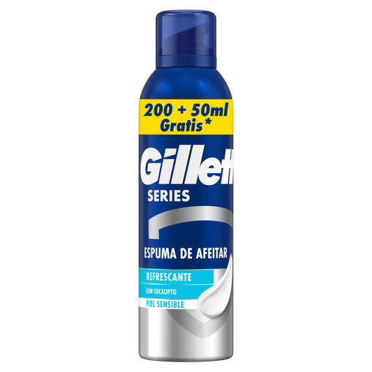 Gillette Series Espuma De Afeitar Refrescante Con Eucalipto , 250 ml