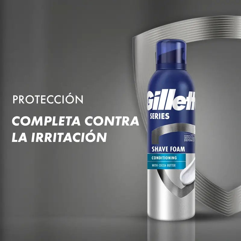 Gillette Series Espuma De Afeitar Suavizante Con Manteca De Cacao , 250 ml