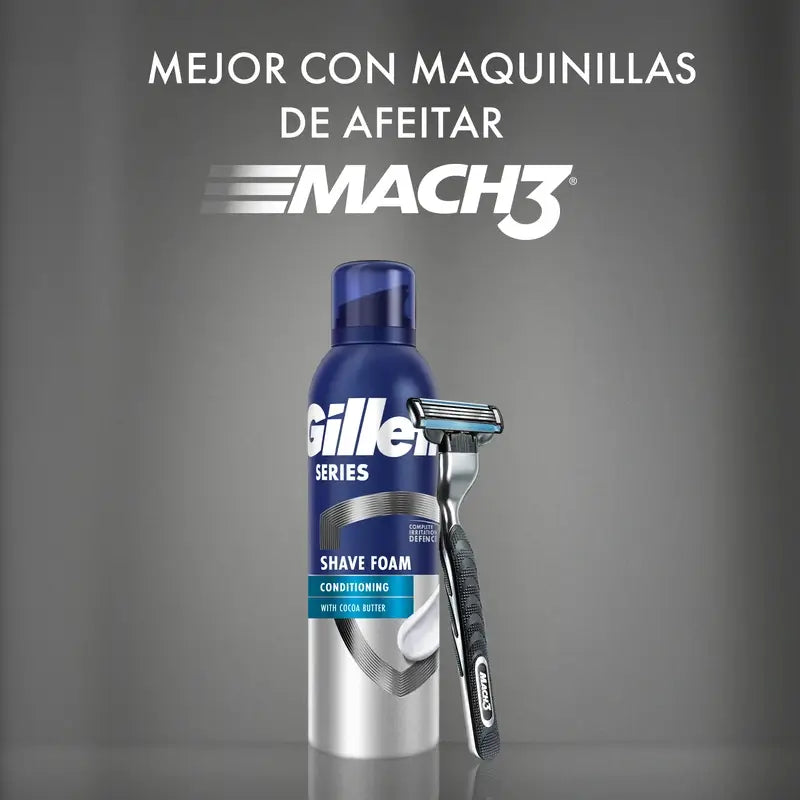 Gillette Series Espuma De Afeitar Suavizante Con Manteca De Cacao , 250 ml