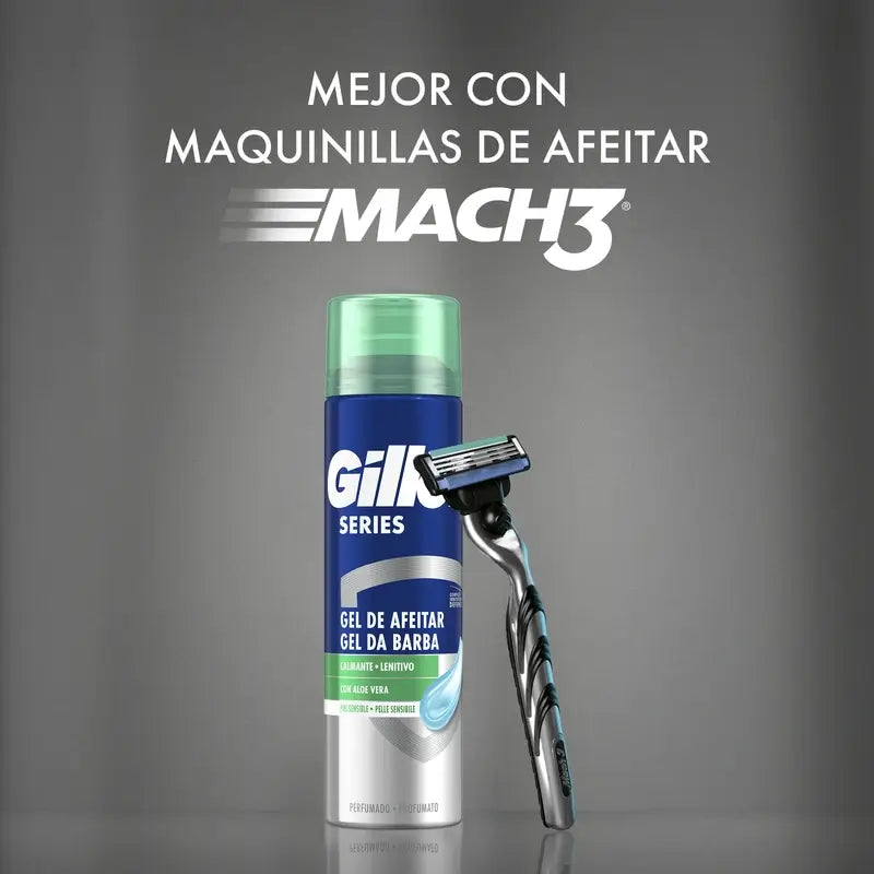 Gillette Series Gel De Afeitar Calmante Con Aloe Vera , 200 ml