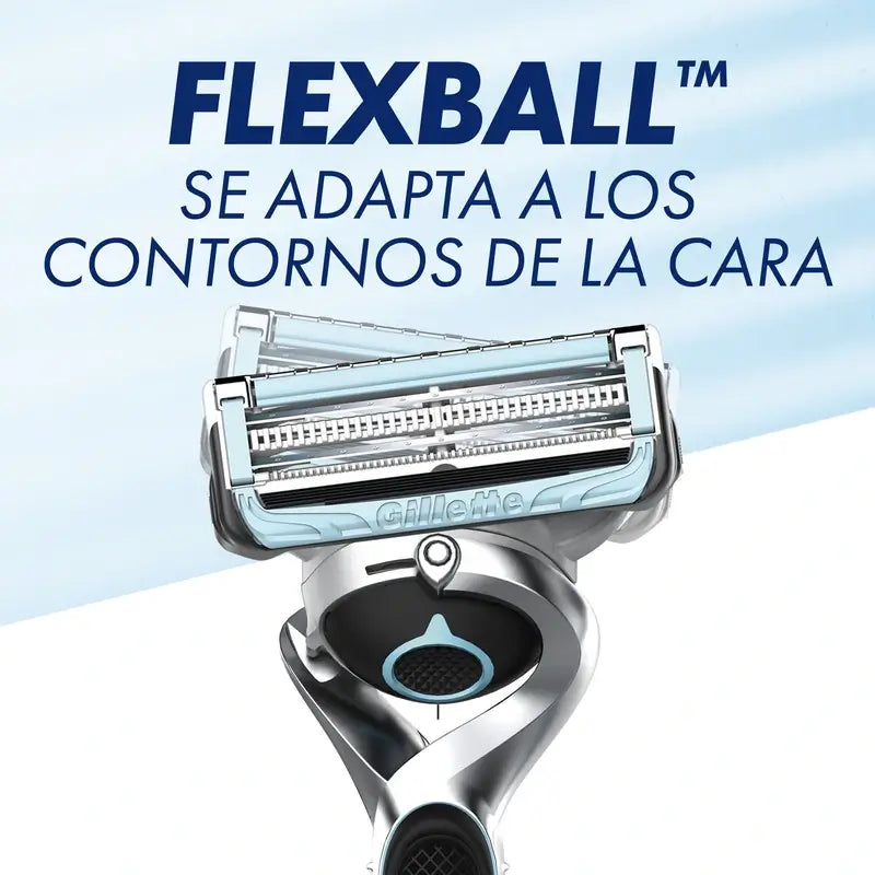 Gillette Skinguard Sensitive Flexball Maquinilla De Afeitar , 1 mango + 1 recambio