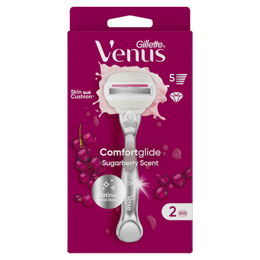 Gillette Venus Comfortglide Sugarberry Con Olay , 1 mango + 2 recambios