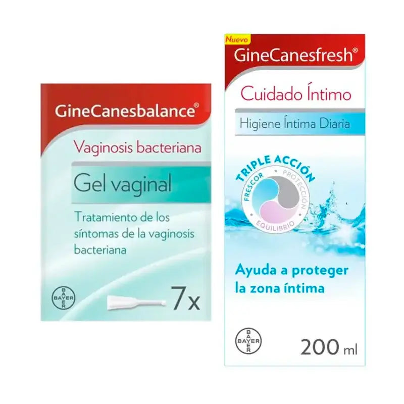 Gine-Canestén Pack Ginecanesbalance Gel Vaginal Antibacteriano + Ginecanesfresh Gel Cuidado Íntimo, 2 Unidades