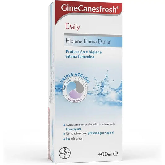 GineCanesfresh Gel Higiene Íntima Diaria, 400 ml