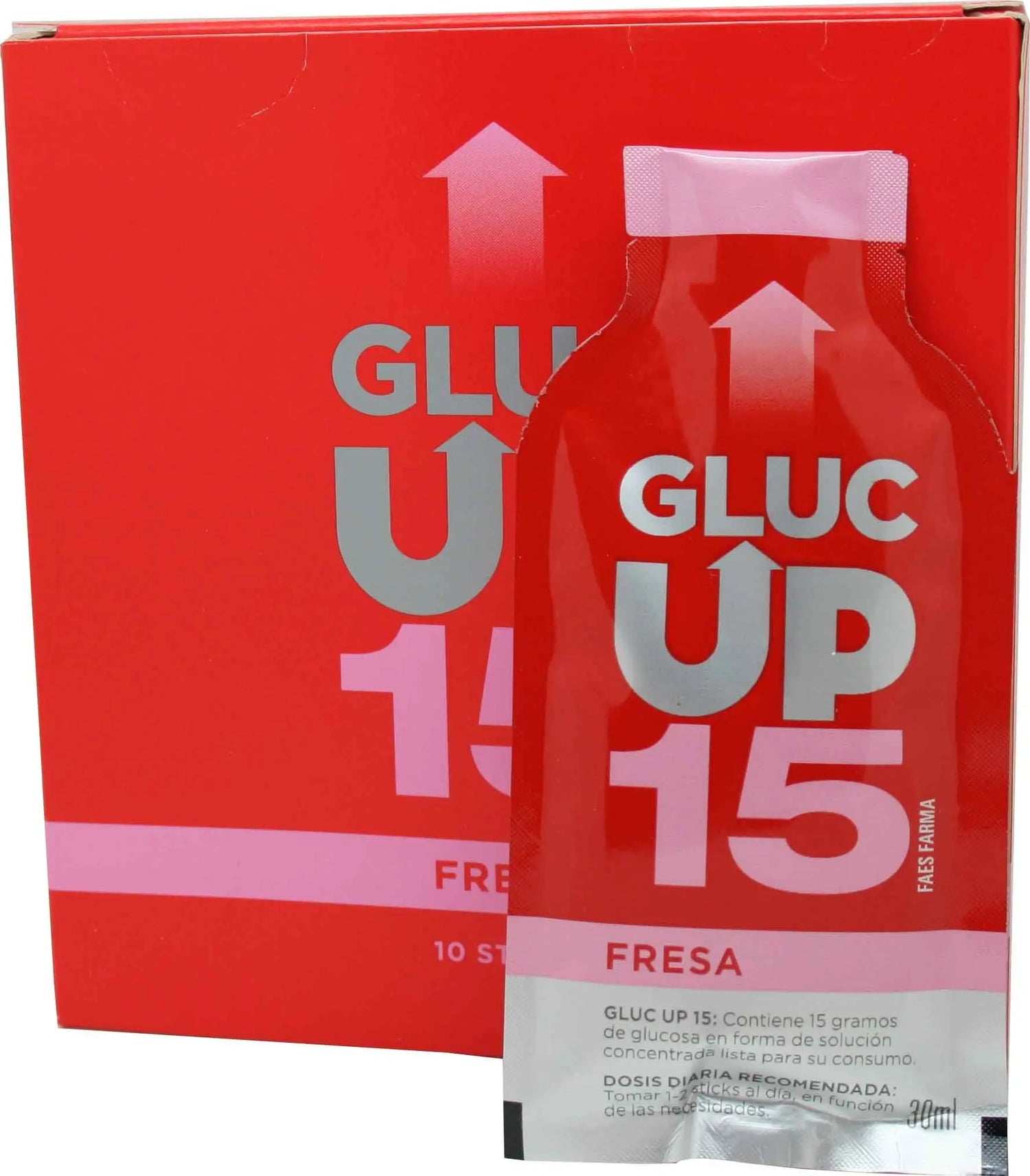 Gluc Up Sabor Fresa 10 Sticks 15 gr