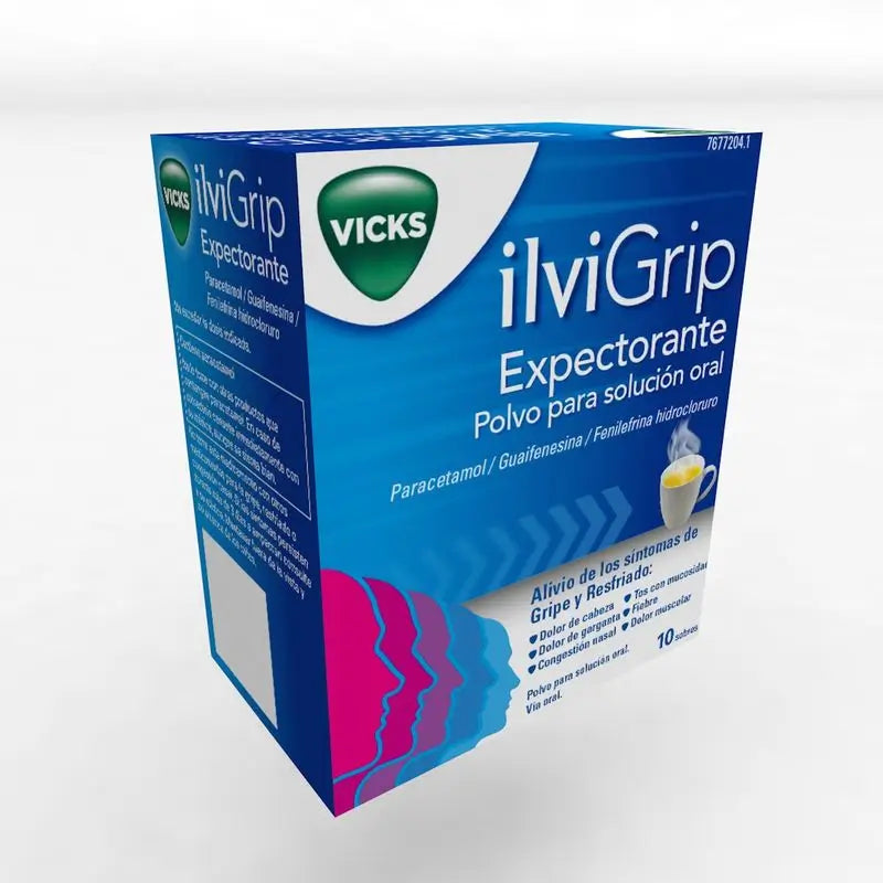 Ilvigrip Expectorante polvo para solución oral, 10 sobres