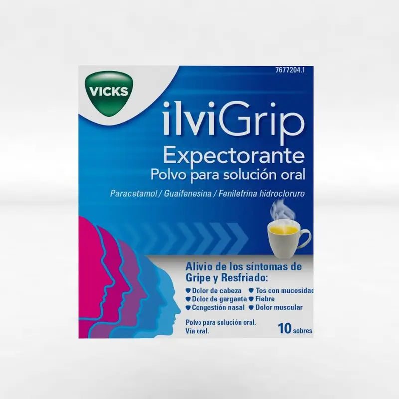 Ilvigrip Expectorante polvo para solución oral, 10 sobres