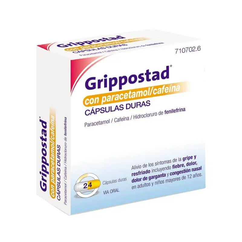 Grippostad con Paracetamol/Cafeína 24 cápsulas