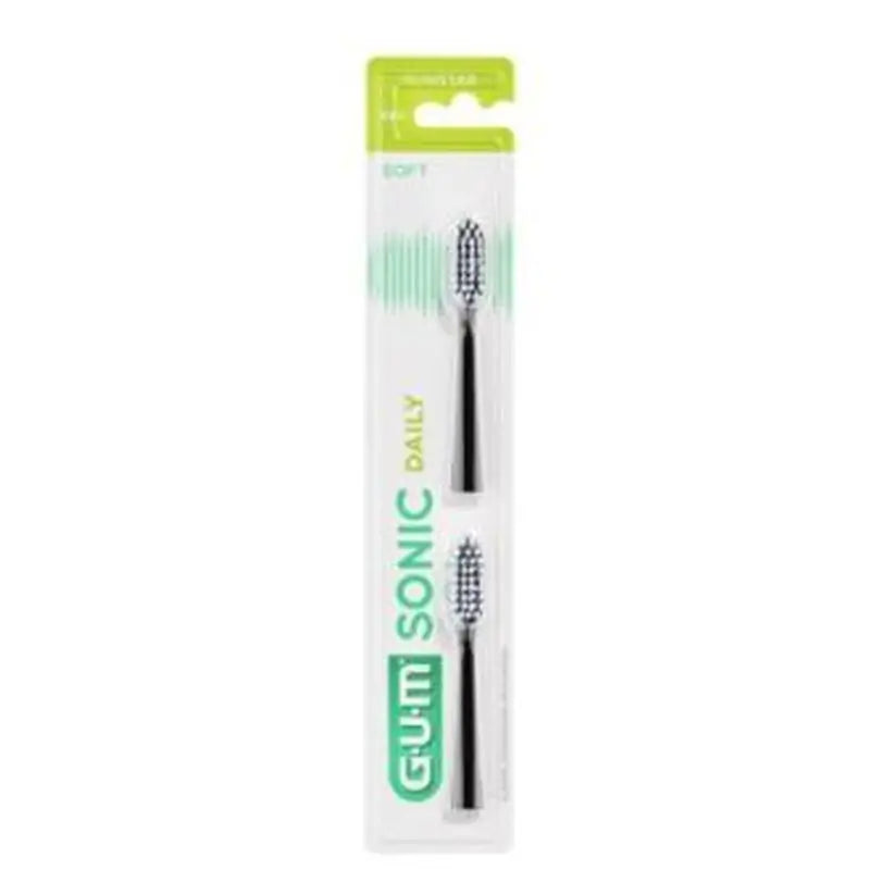 Gum Recambio Cepillo Electrico Sonic Daily Negro 2Un 