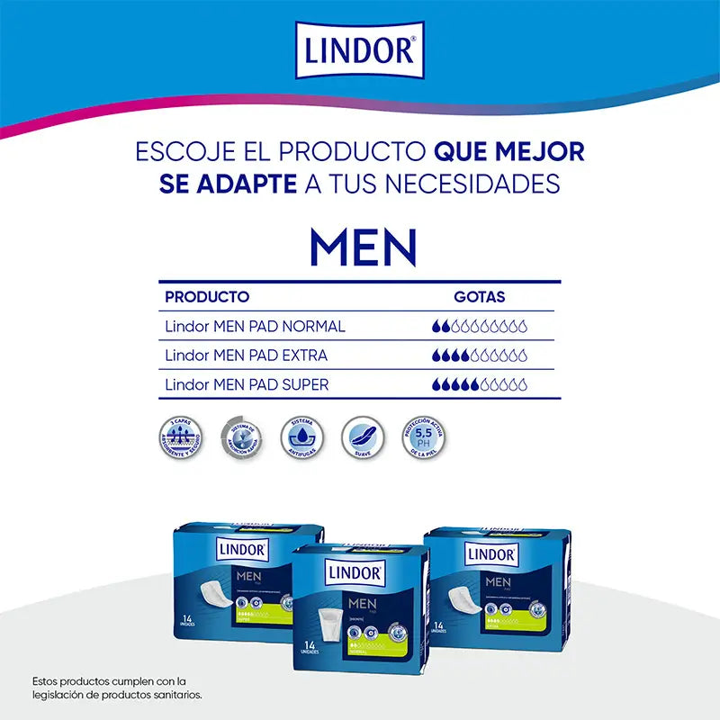 Lindor Men Pad Extra 4 Drops