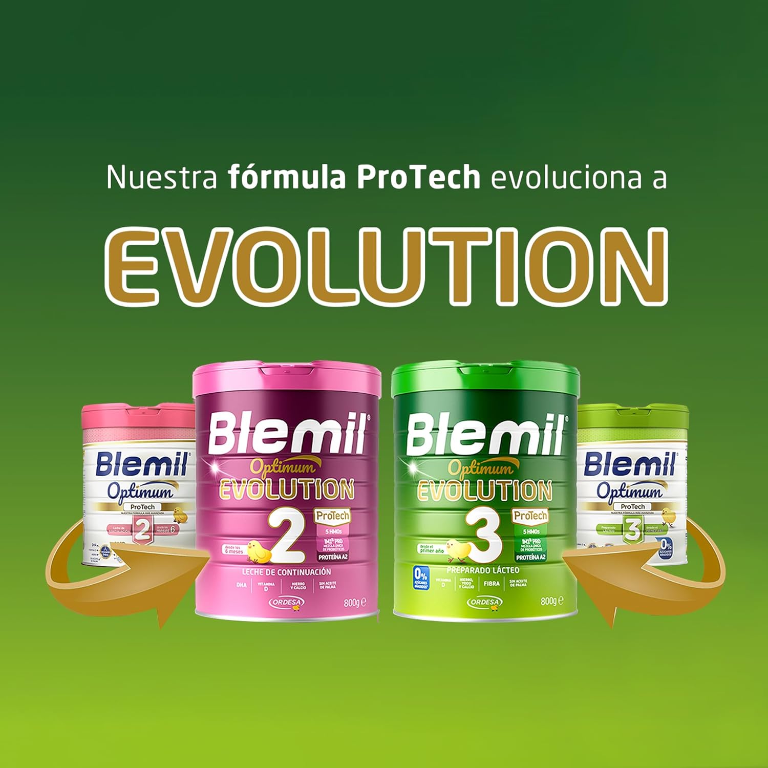 Blemil Bipack Optimum Evolution 3 Leche de Crecimiento, 2X800 gr