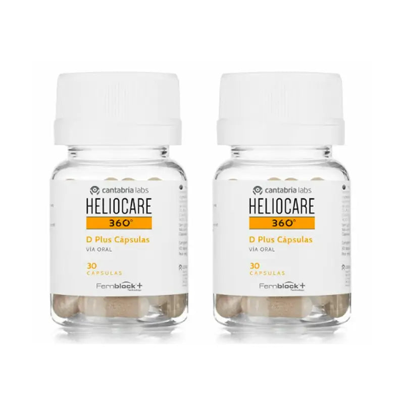 Heliocare Duplo 360° D Plus, 2X30 Cápsulas