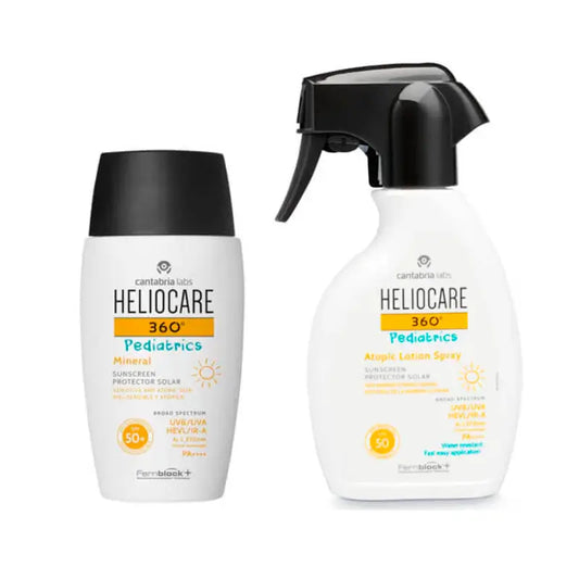 Heliocare Pack 360º Pediatrics Mineral Spf50+ 50 Ml + Pediatrics Atopic Lotion Spray Spf50 250 Ml