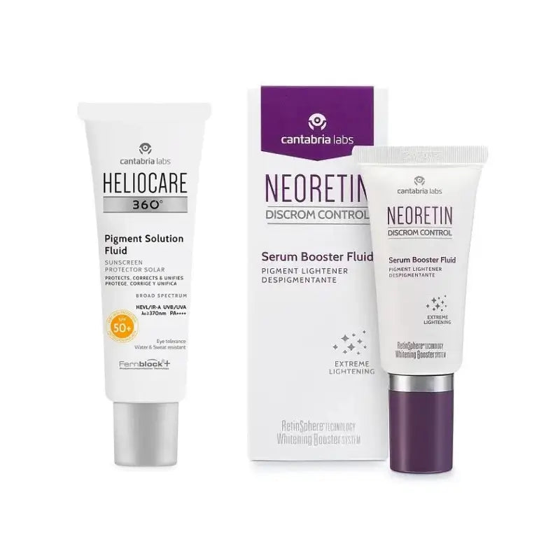 Heliocare Pack 360º Pigment Solution Fluid Spf50+, 50 Ml + Neoretin Discrom Control Sérum Booster Fluid, 30 Ml, 80 Ml