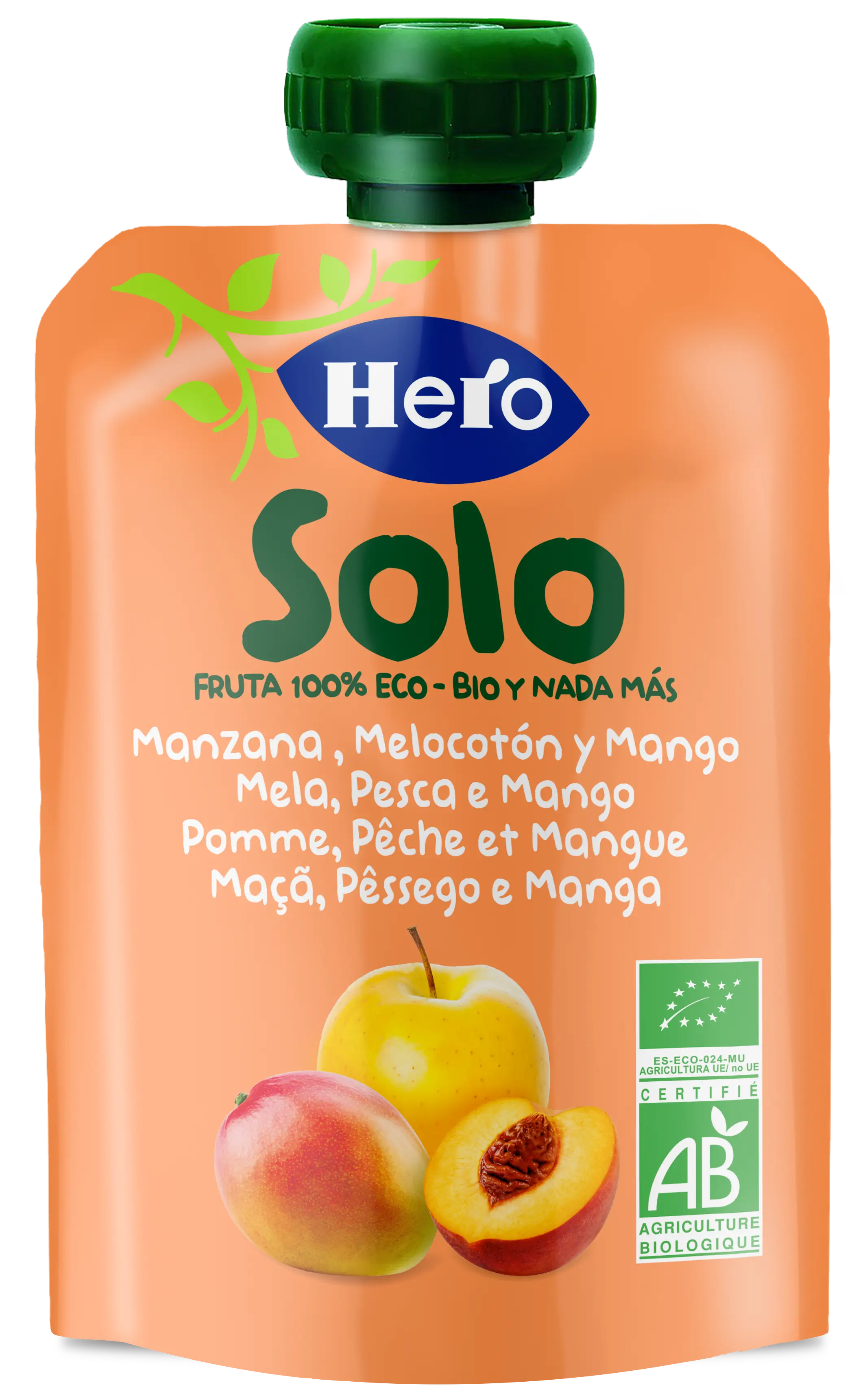 Hero Baby Bolsita Hero Solo Manzana Melocotón y Mango Eco Hb Solo 100G