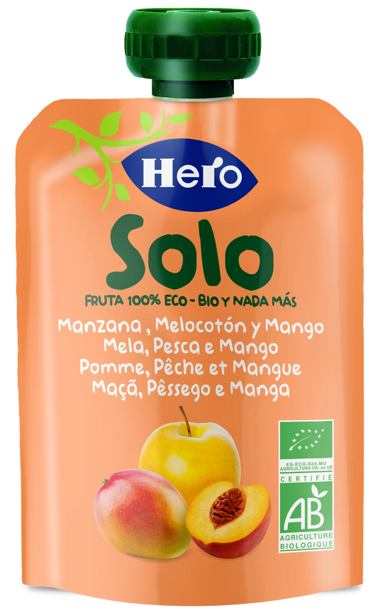 Hero Baby Bolsita Hero Solo Manzana Melocotón y Mango Eco Hb Solo 100G