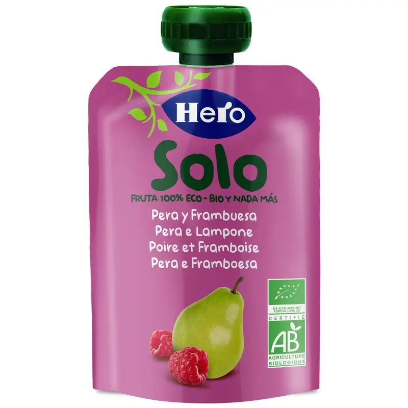 Hero Baby Solo Bolsita Pera y Frambuesa 100gr