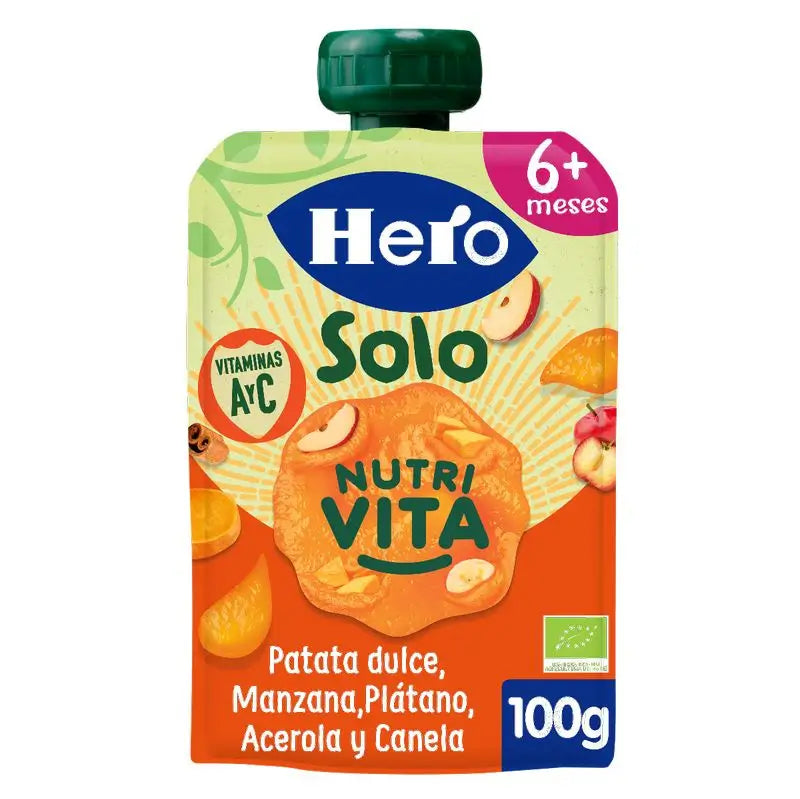 Hero Baby Bolsita Solo Nutrivita Patata Dulce, Manzana Y Plátano 100G