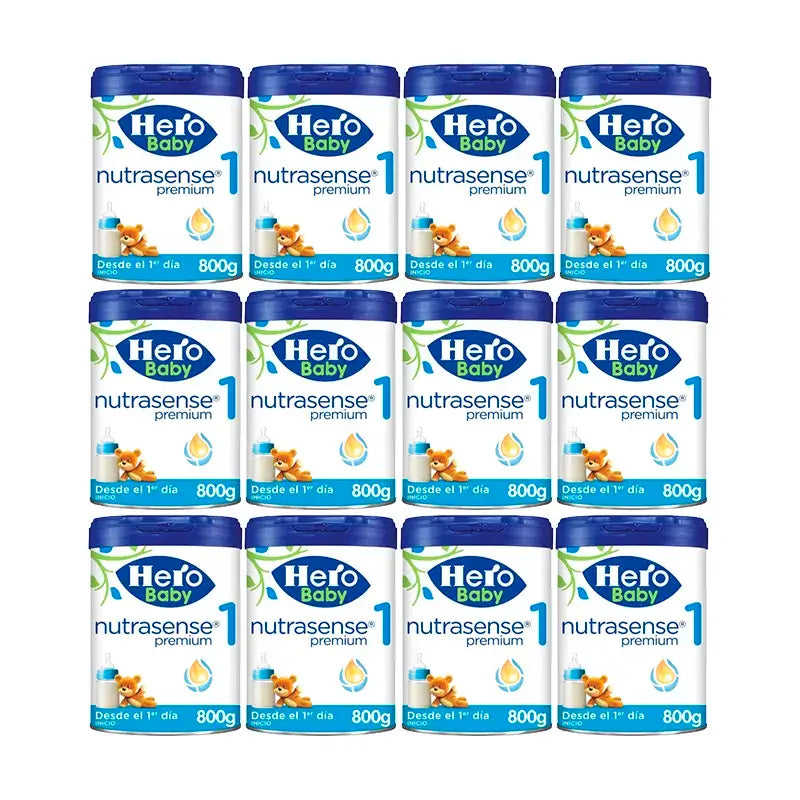 Hero Baby Nutrasense Premium Leche Infantil 1 , 12 x 800 gr