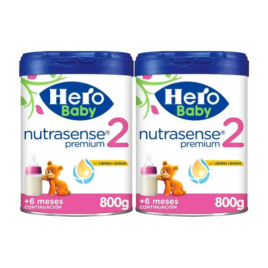 Hero Baby Nutrasense Premium Leche Infantil 2 , 2 x 800 gr