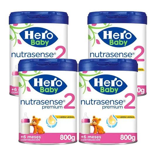 Hero Baby Nutrasense Premium Leche Infantil 2 , 4 x 800 gr